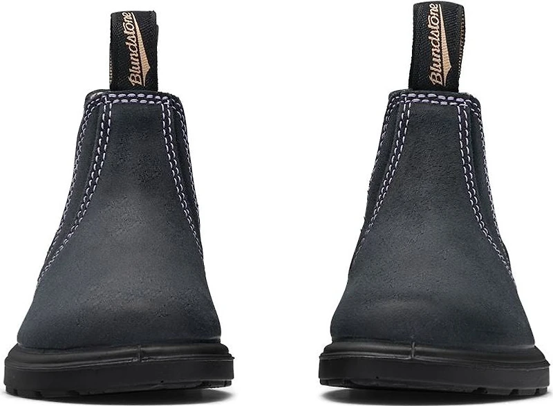 Blundstone 2195 - Kids Suede Navy With Pale Pink Elastic
