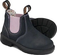 Blundstone 2195 - Kids Suede Navy With Pale Pink Elastic