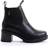 Black Side Zip On Block Heel