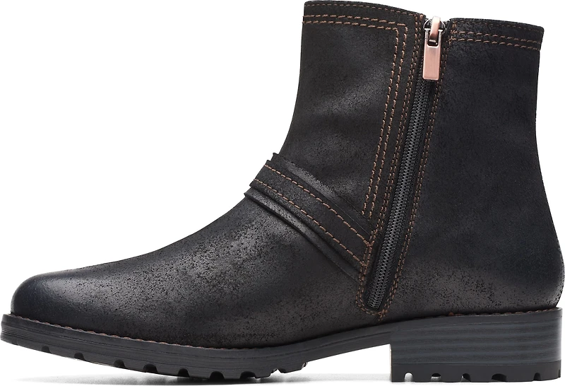 Aspra Buckle Black Suede