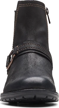 Aspra Buckle Black Suede