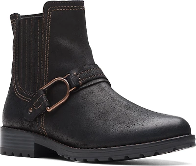 Aspra Buckle Black Suede