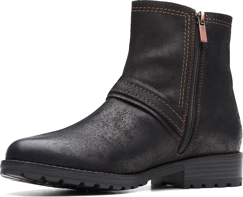 Aspra Buckle Black Suede