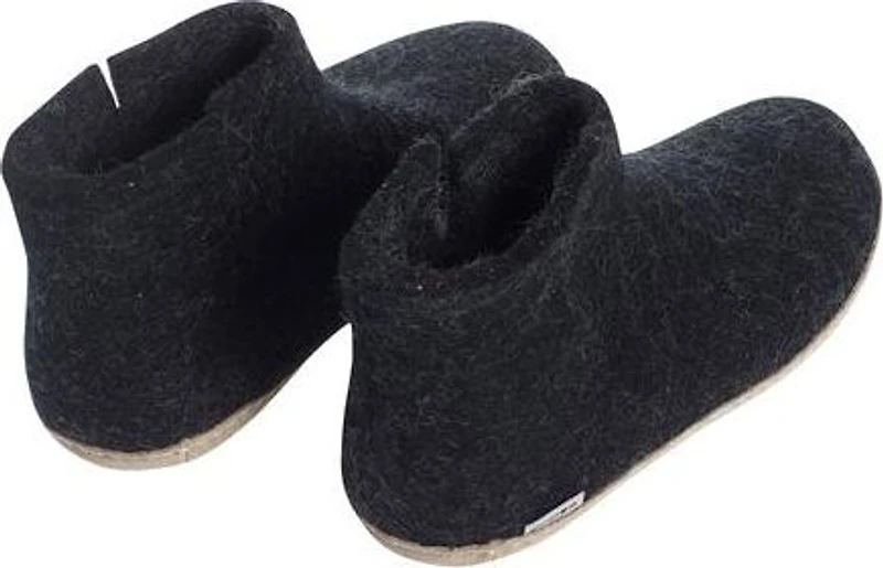 Wool Felt Boot Leather Sole Charcoal