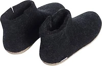 Wool Felt Boot Leather Sole Charcoal