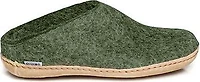 Wool Felt Clog Leather Sole Forest
