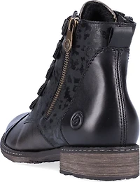 Black Lace Up Fur Lied
