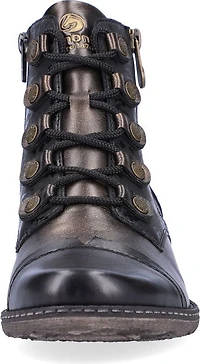 Black Lace Up Fur Lied