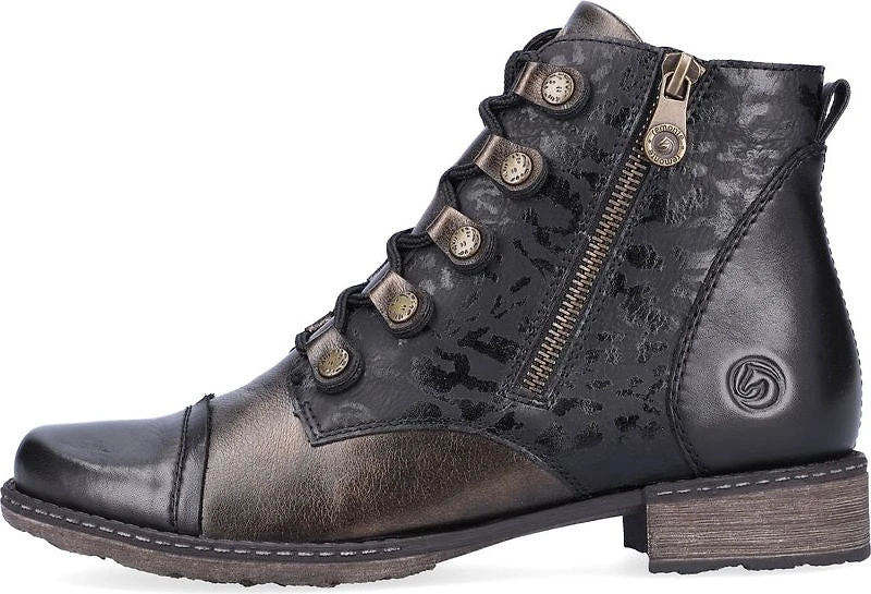 Black Lace Up Fur Lied