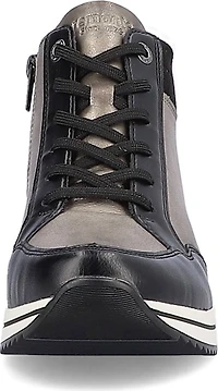 Black Lace Up Fur Lined