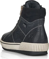 Black Lace Up W Side Zip