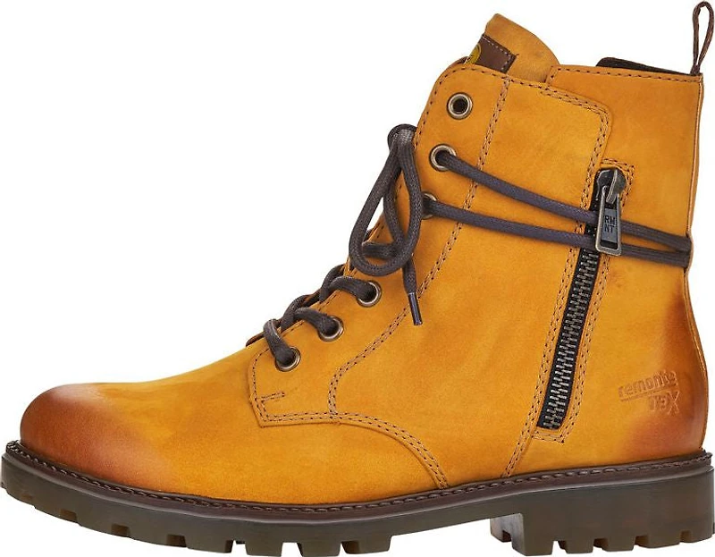 Yellow Lace Up Boot