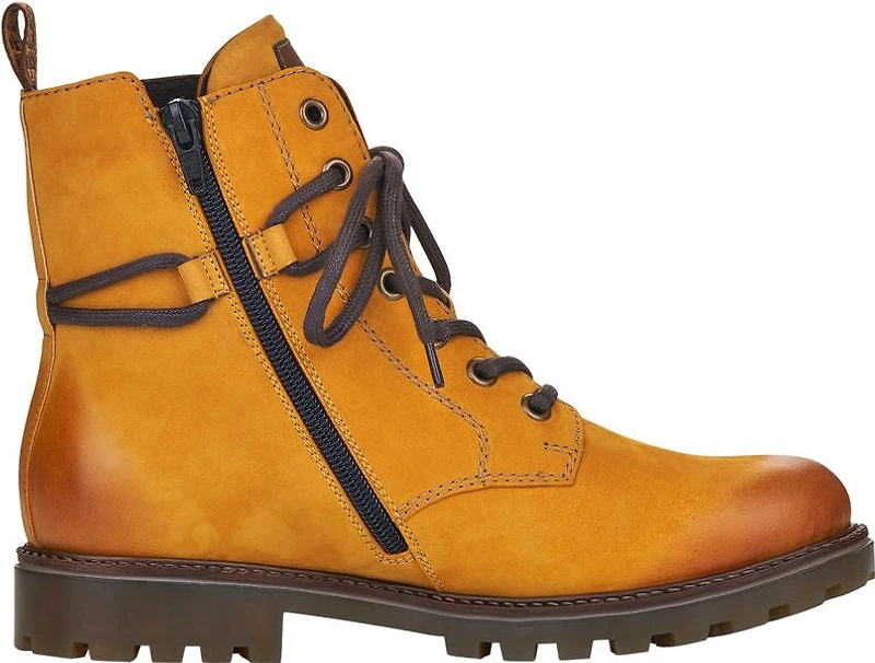 Yellow Lace Up Boot