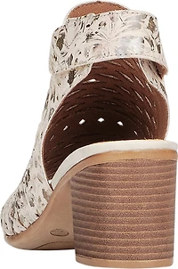 Beige Metallic Perforated Sandal