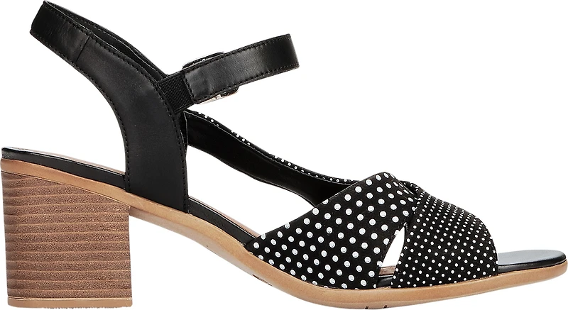 Black Dressy Sandal Polka Dot