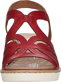 Red Wedge Sandal