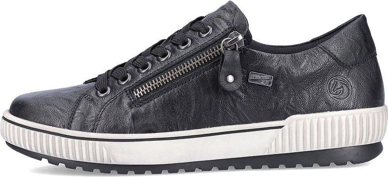 Black Lace Up W Side Zip