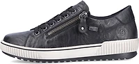 Black Lace Up W Side Zip