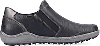 Black Slip On W Side Zip