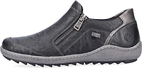Black Slip On W Side Zip