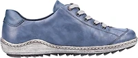 Blue Lace Up With Side Zip
