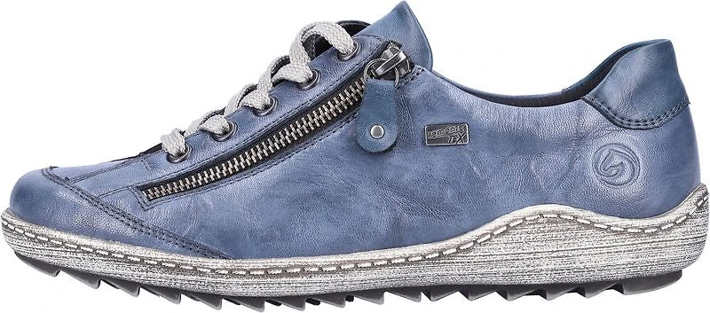 Blue Lace Up With Side Zip