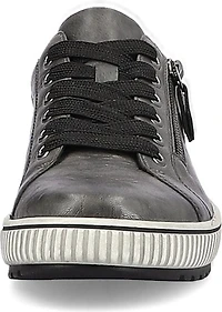 Grey Lace Up W Side Zip