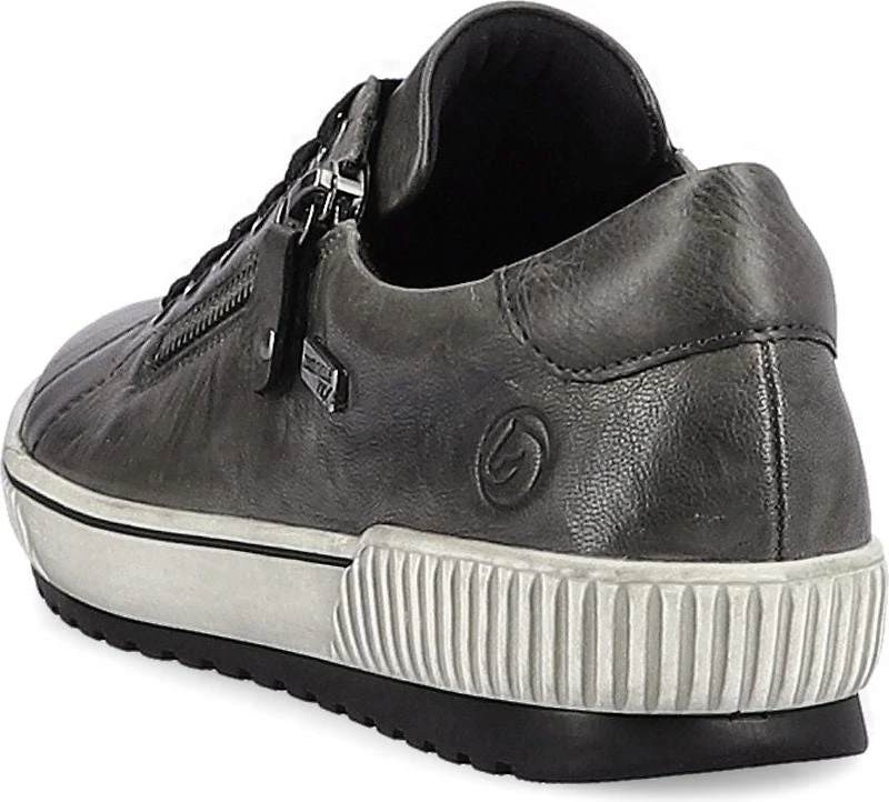 Grey Lace Up W Side Zip