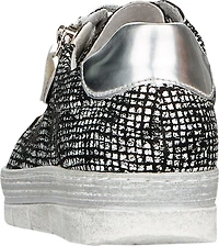 Silver/Black Lace Up