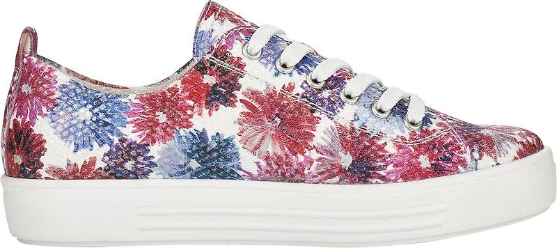 White Multi Flower Lace Up
