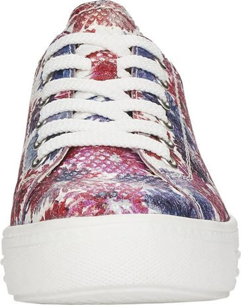 White Multi Flower Lace Up