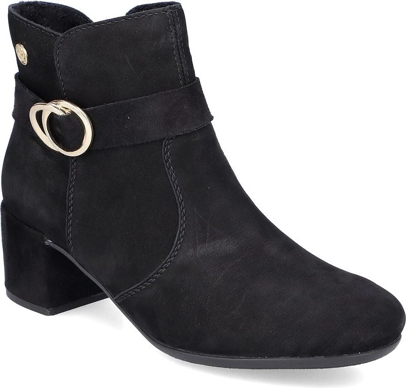Black Fur Lined W Heel