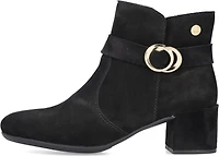 Black Fur Lined W Heel