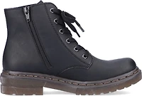 Black Lace Up Fur Lined