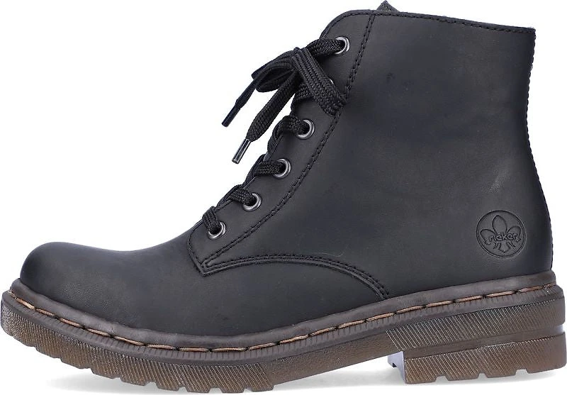 Black Lace Up Fur Lined