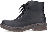 Black Lace Up Fur Lined