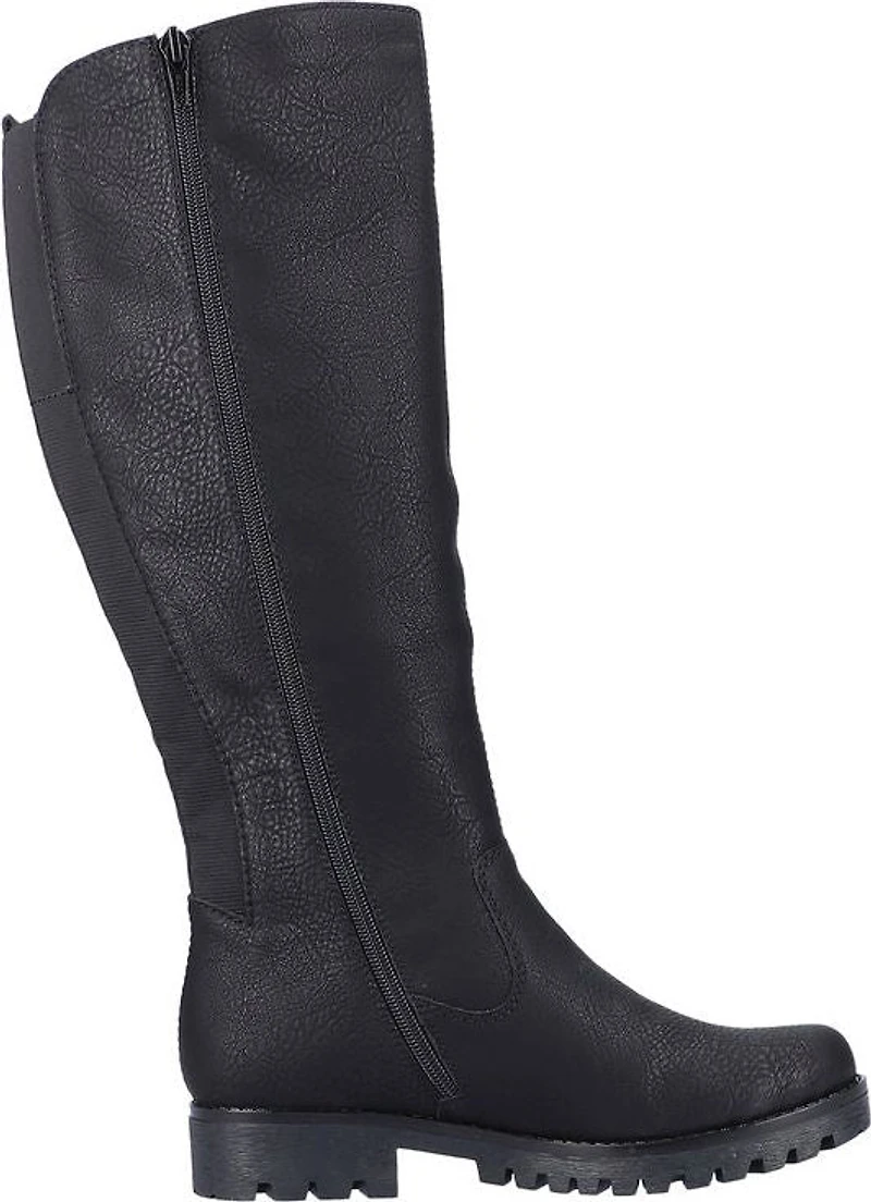 Black Tall Side Zip Boot