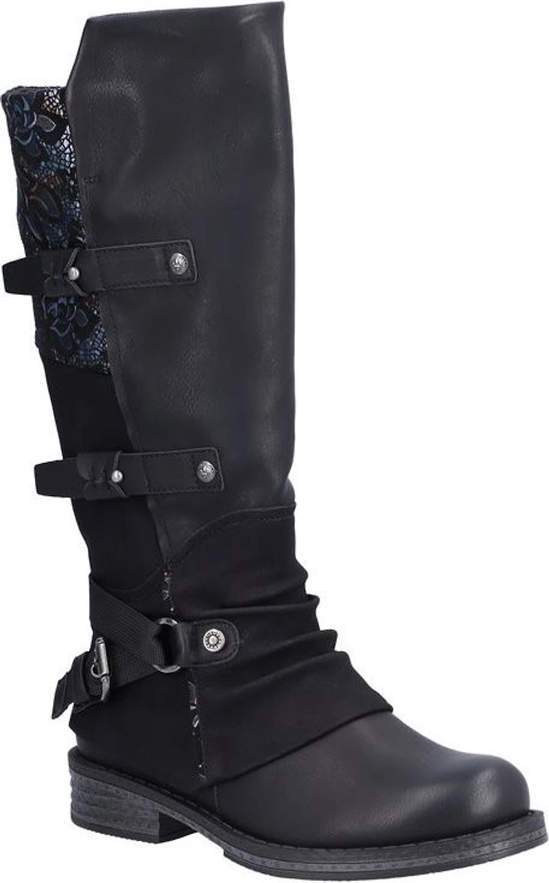 Black Tall Side Zip Boot