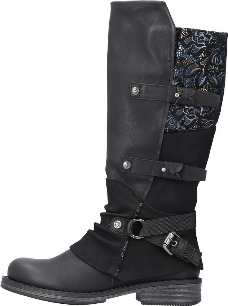 Black Tall Side Zip Boot