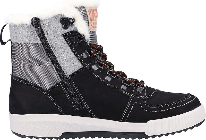 Black/Grey Warm Lined Boot