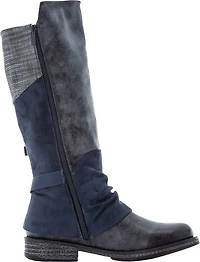 Blue Tall Side Zip Boot