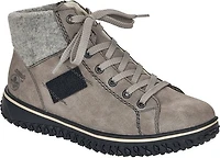 Grey Short Lace Up Boot