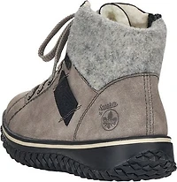 Grey Short Lace Up Boot