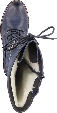 Navy Tall Lace Up Boot