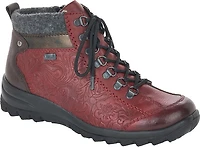 Red Short Lace Up Boot