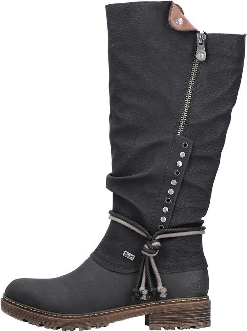 Tall Black Boot With Tassle