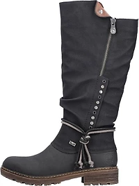 Tall Black Boot With Tassle
