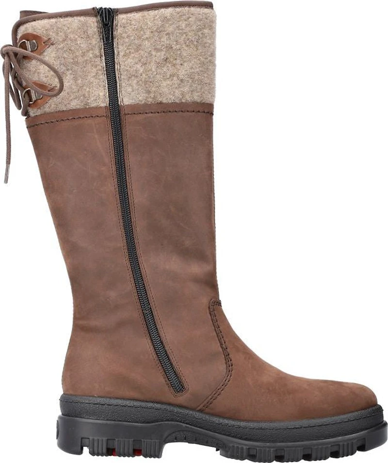 Tan Mid Calf Flip Grip Boot