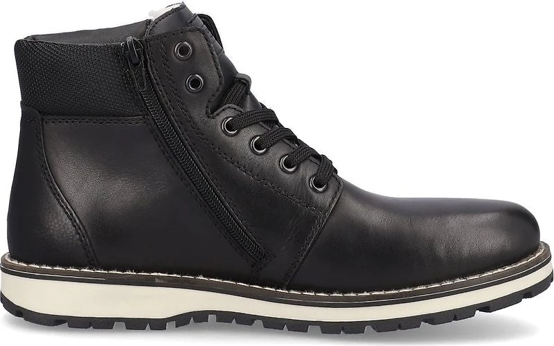 Warm Lined Lace Up Black