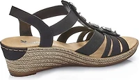 Black T-strap Sandal